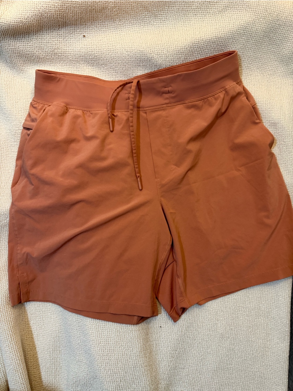 lululemon athletica Rust-Orange Drawstring Shorts